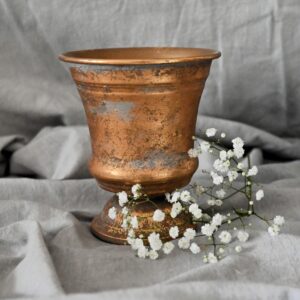 Váza vintage plechová zlatá, 10 ks