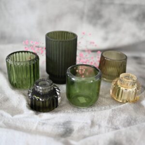 Mix malých vázičiek sklo farebné