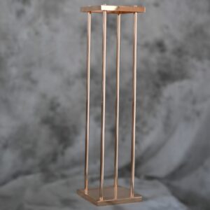 Stojan na kvety zlatý LOFT podstava štvorec, výška 80 cm, 10 ks