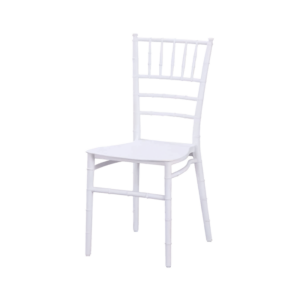 Chiavari stolička biela s podsedákom, 120 ks