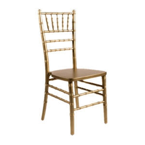 Chiavari stolička zlatá s podsedákom, 120 ks
